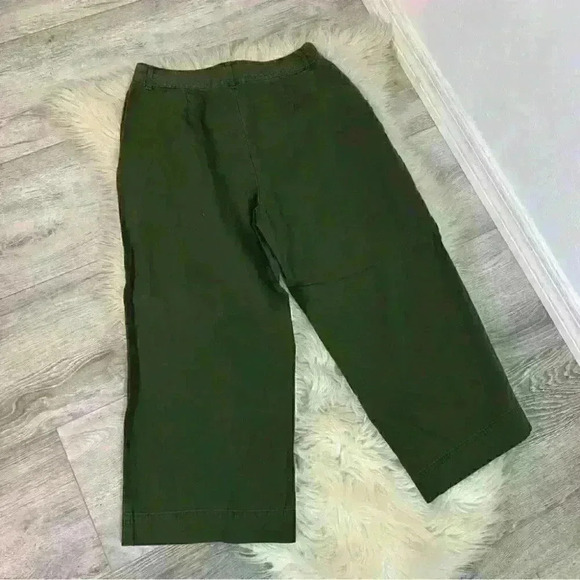 NWT pop sugar green crop wide leg flare high waist sz 10/23.5” - Picture 6 of 8